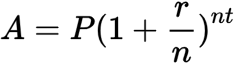 Formula for compound Interest