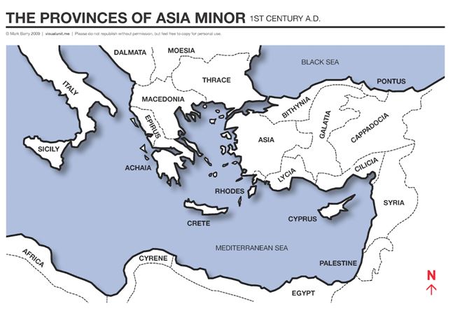 Provinces of Asia Minor 1st Century AD