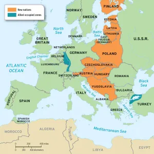 Map of Europe after WWI