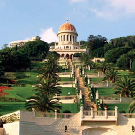 The Baha’i Shrine and Gardens in Haifa, Israel is quite impressive building and grounds. This city is the world headquarters for about 5 million people in many countries.