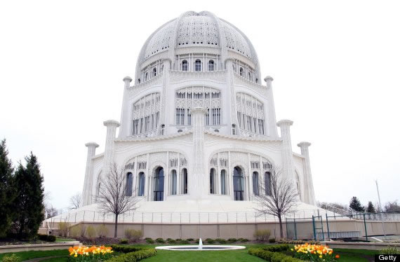 The Baha’i temple of worship in Wilmette, Illinois where Rainn Wilson and John Woodall went with his parents to worship in the New World Order religion.