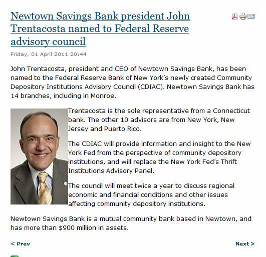 John Trentacosta Federal Reserve Appointment