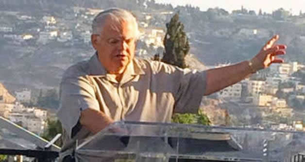 Pastor John Hagee teaches on the Southern Steps of Temple Mount in Jerusalem.  He makes the statement that “If you’re not for Israel, you’re biblically ignorant or not Christian.”