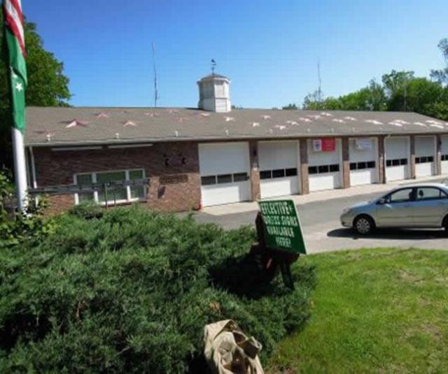 Sandy Hook firehouse with stars