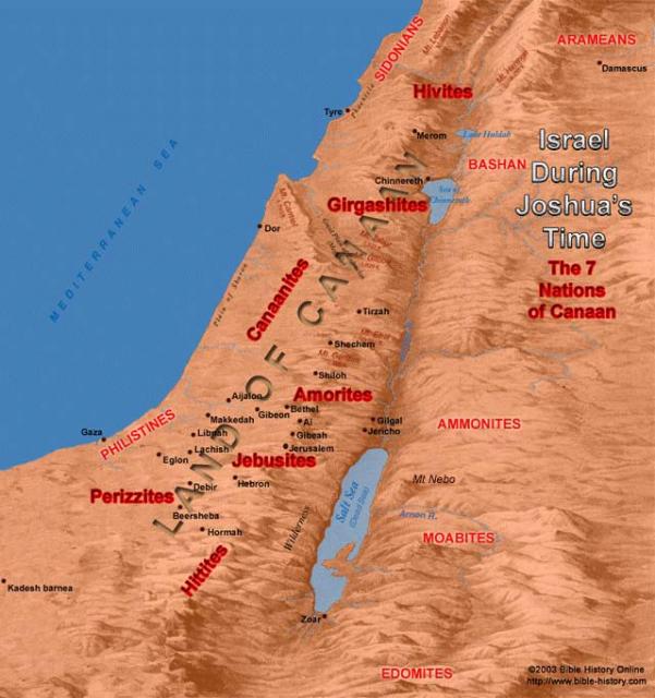 Land of Canaan in Joshua's Time