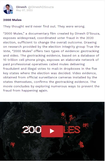 Promotion on the movie 2000 Mules